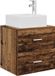 vidaXL Wandgemonteerde wastafelmeubel Oud hout 49,5 x 41 x 63 cm