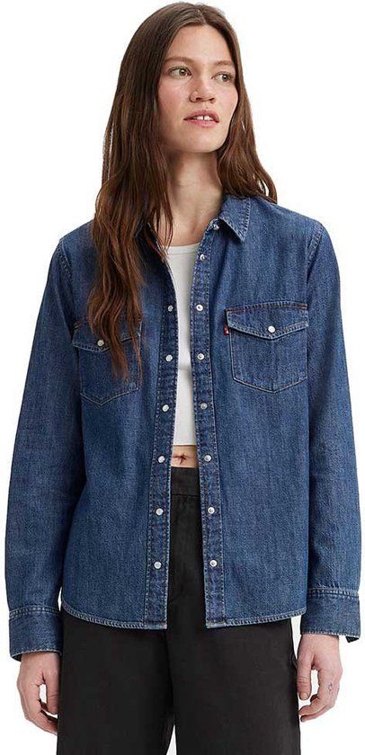 Levi's Iconic Western Shirt - Women's - Long Sleeve - Blue - XS