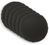 vidaXL - Kussensloop - 6 stuks - HEERLEN - Zwart - Ø 60 cm - Polyester