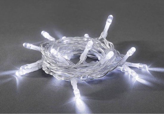 Konstsmide Kerstverlichting binnen 1408-203 - Wit - 20 lampjes - LED - Batterij