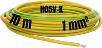 Kalitec 10 meter H05V-K 1 mm² groen-geel bedradingskabel