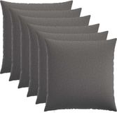 vidaXL - Kussensloop - 6 stuks - HEERLEN - Lichtgrijs - 60 x 60 cm - Katoensatijn