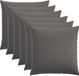 vidaXL - Kussensloop - 6 stuks - HEERLEN - Lichtgrijs - 60 x 60 cm - Katoensatijn