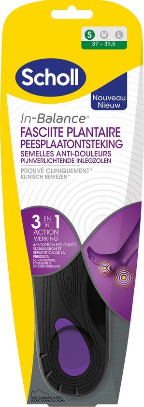 Scholl In-Balance Inlegzolen Peesplaatontsteking - Maat 37-39 - 1 paar