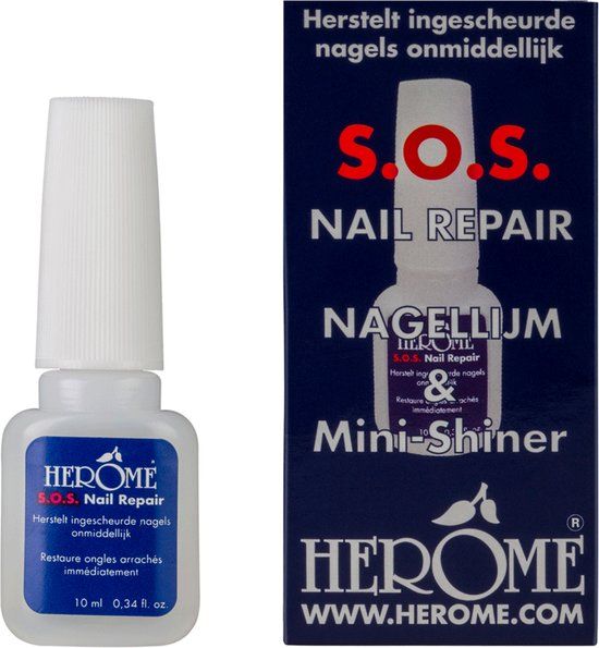 Herome SOS Nail Repair Nagellijm - 10ml - Nagelbehandeling voor Ingescheurde Nagels