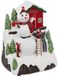 Feeric lights & Christmas Feeric Christmas Kerstdorp kerst tafereel - huis met sneeuwpop - met beweging en led verlichting - 26 cm