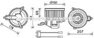PRASCO Gebläsemotor CN8511 pour CITROËN Berlingo / Berlingo First (MF, GJK, GFK) plastique
