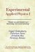Experimental Libri GmbH Experimental Applied Physics-I Paperback