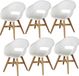 AVH-Collectie set van 6 Karlstad dining kuipstoel kunststof wit
