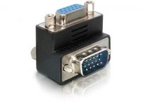 DeLOCK Adapter VGA male/female right angled zwart