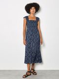 Apricot Midi-jurk met folkbloemenprint en metallic details