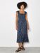 Apricot Midi-jurk met folkbloemenprint en metallic details