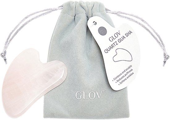 GLOV Rose Quartz Gua Sha Massage Tool Face Massager for Skin Care Gua Sha Stone Face Stone Gua Sha