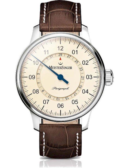 MeisterSinger AM1003_SG02W Heren Horloge - Zilverkleurig - 43 mm