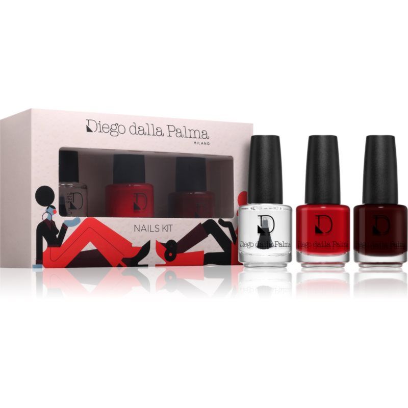 Diego Dalla Palma Nails Kit - Set de vernis à ongles 3 pièces | Couleurs Bloody Mary 225, Coat Gloss 203 et Over Kill 243 | Vernis professionnel longue durée | Kit cadeau Make Up Ongles