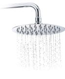 Relaxdays douchekop regendouche - rond - 200 mm - rvs - zilver