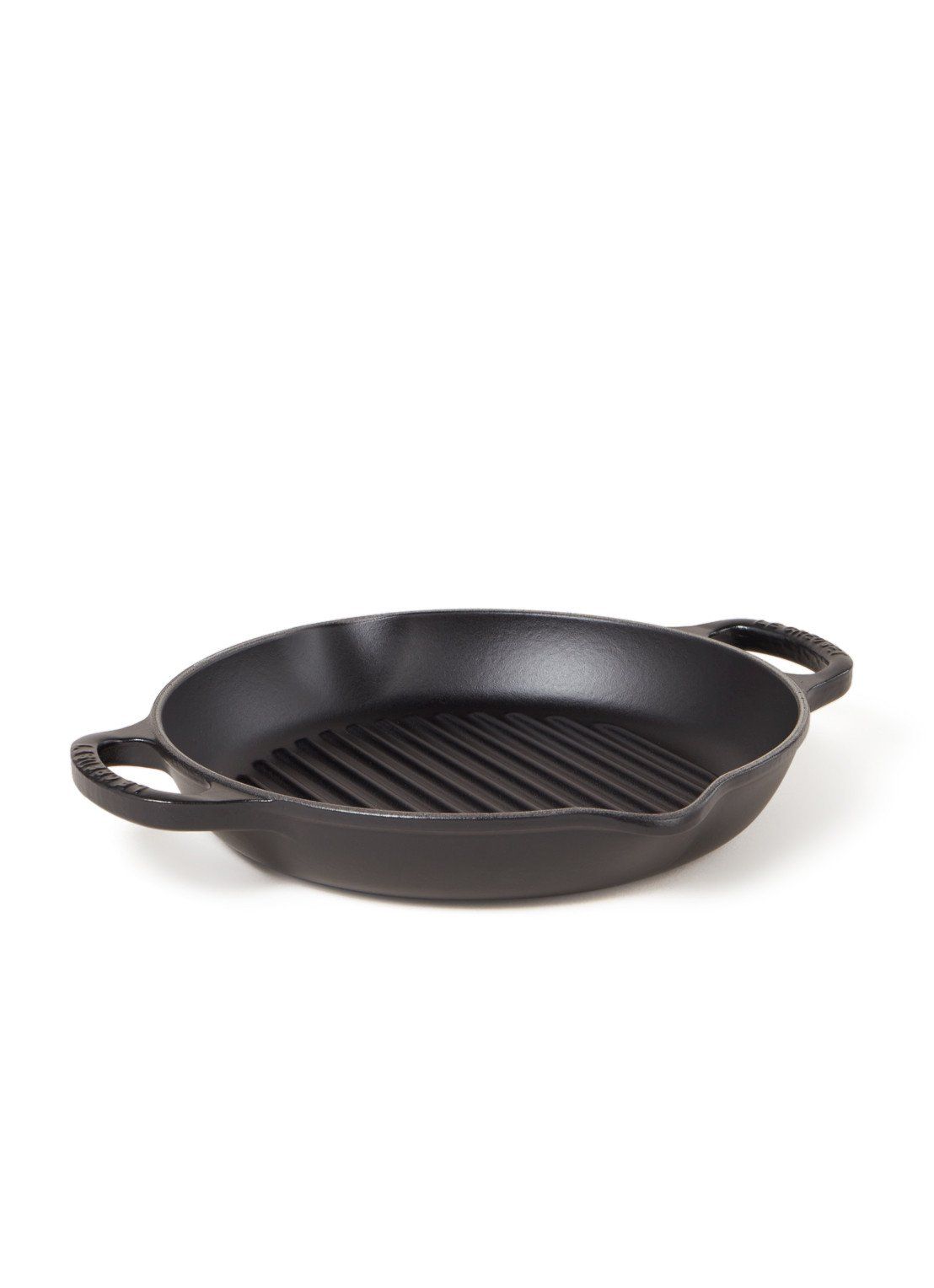 Le Creuset Hoge Ronde Grillplaat 25 cm Mat Zwart