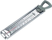 Westmark Suikerthermometer 1 Stk. – Inmaakhulp voor jam en fruit – Roestvrijstalen frame met verstelbare klem, robuuste glazen buis – Zilver