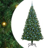 vidaXL Kunstkerstboom Groen 240 cm PVC Staal Kunststof
