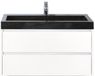 BES LED Dante Badmeubelset 100 cm - Wit Hoogglans - Wastafel Hardsteen Wit Lucca