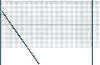 vidaXL Gelast hekwerk, verankerd in de grond, 25 x 1,4 meter, groen