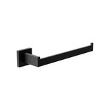 Amig - Handdoekenrek voor de badkamer, model Isla-2 - Wandgemonteerde handdoekhouder inclusief schroeven - 270 x 75 x 55 mm - Roestvrij staal - Matzwart