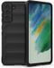 Techsuit Hoesje geschikt voor Samsung Galaxy S21 FE - Magic Shield Silicone Back Cover - Zwart