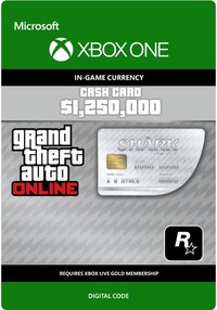 Rockstar Grand Theft Auto V (GTA 5) - Great White Shark Card: $ 1.250.000 - Xbox One download