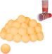 Merkloos Relaxdays Beerpong Ballen - 48 Stuks - Kunststof - Tafeltennis Balletjes 38 mm - Oranje