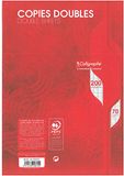 Calligraphe 2615C Pak met Dubbele Bladen Zonder Perforatie onder Folie (een Merk van Clairefontaine) - A4 21x29,7 cm - 200 Pagina's Grote Ruitjes - Papier 70 g