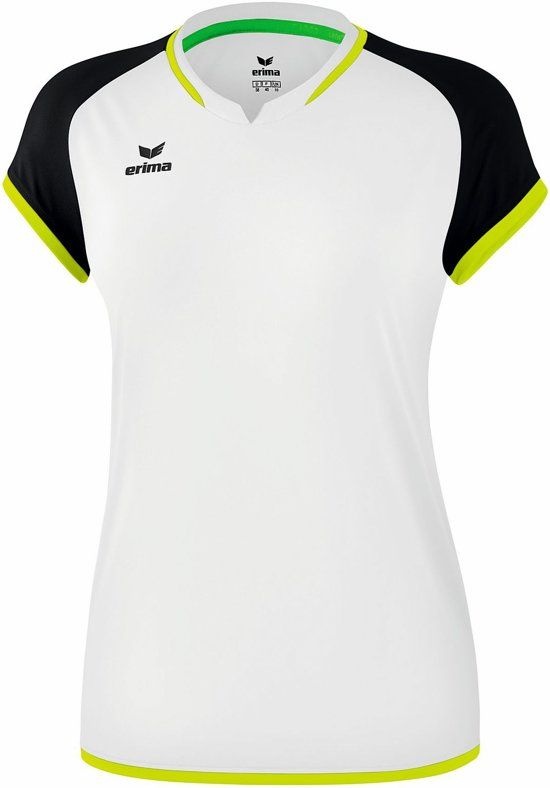 Erima Sportshirt - Maat 44 - Vrouwen - wit/zwart/lime geel