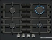 Bosch Serie 4 PNP6B6K40 Plaque de cuisson à gaz - 60cm - Noir - Encastrable
