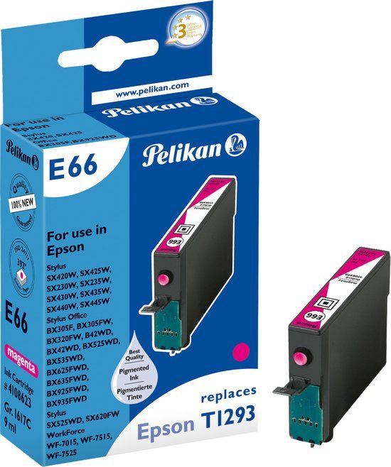 Pelikan E66 inktcartridge 9 ml Magenta