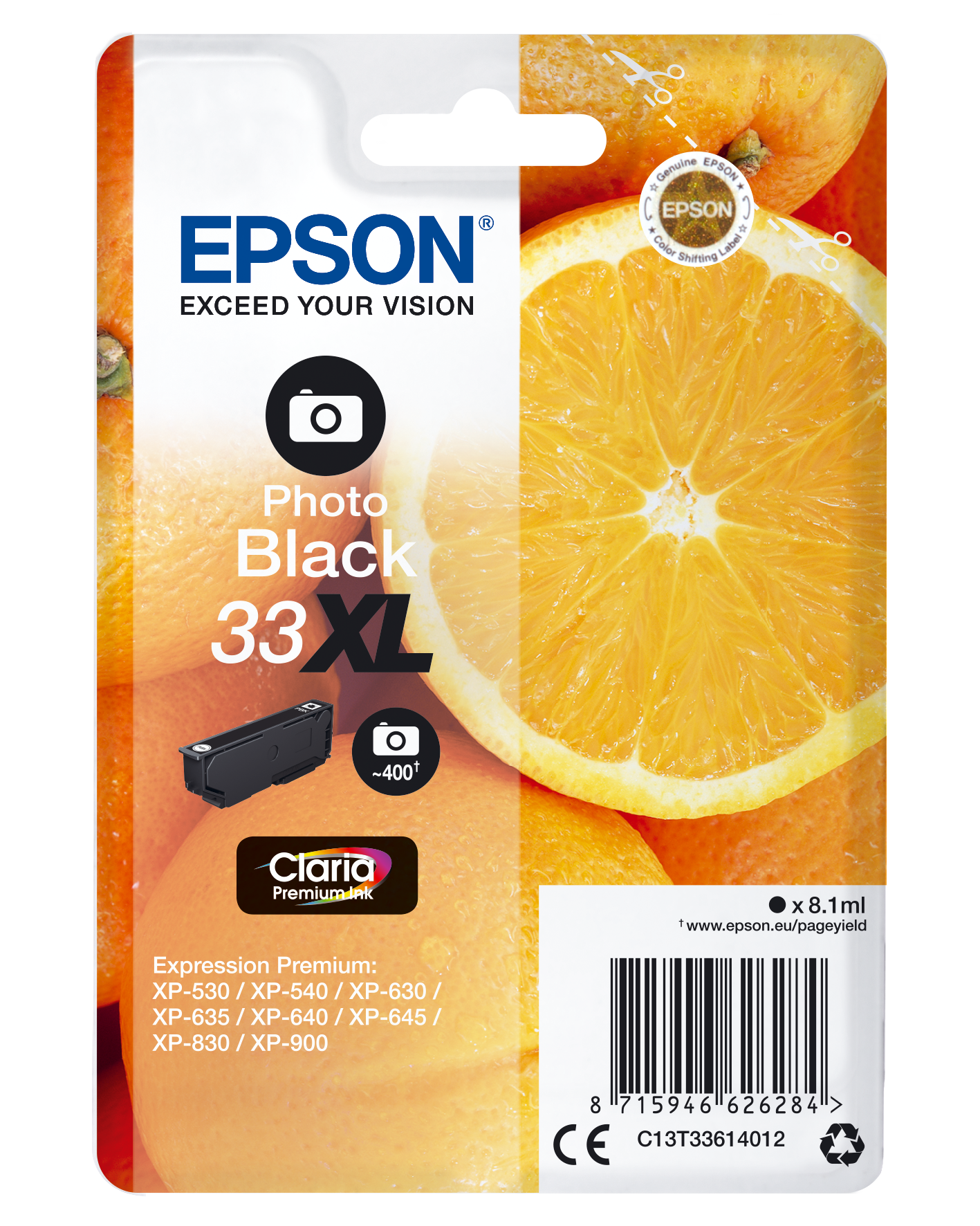 Epson 33XL Photo Black Ink Cartridge - C13T33614022
