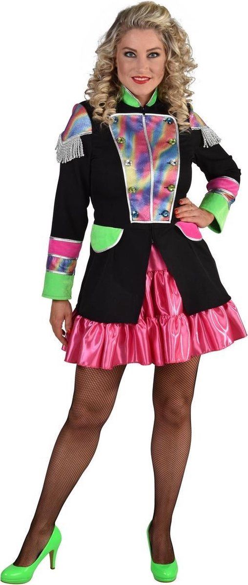 Magic by Freddy Circus Kostuum | Jas Feest Officier Regenboog Vrouw | Small | Carnaval kostuum | Verkleedkleding