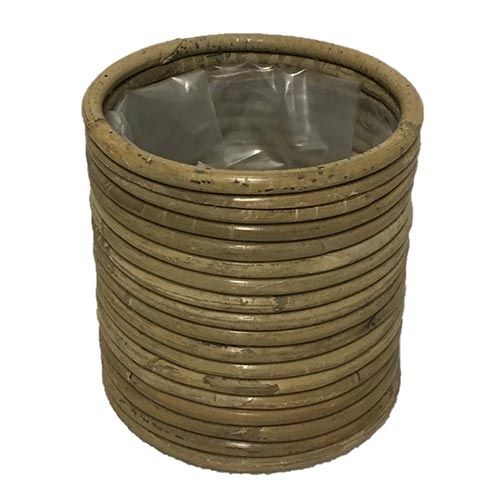 Van der Leeden Pot Rond Streep Grey - 14x18 cm