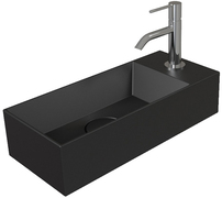 Salenzi Fontein Spy 45x20cm Mat Zwart met Clickwaste