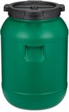 Garronda Regenton 30L kunststof vat levensmiddelcontainer van HDPE voor huis en tuin - GD-0078 Groen
