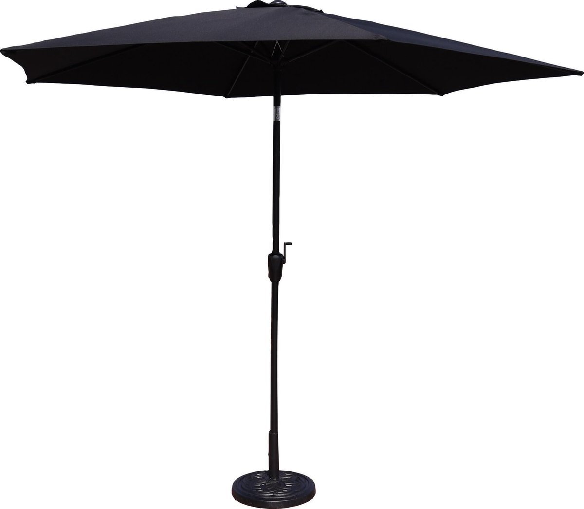 Maxx-garden Stokparasol - tuin en balkon parasol - opdraaisysteem - 300 cm - Zwart