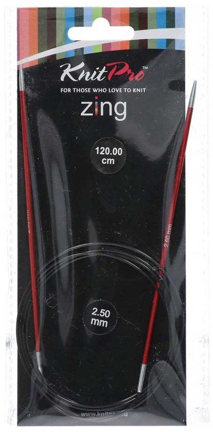 KnitPro Zing rondbreinaalden 120cm 2.00mm - 12.00mm