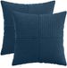 vidaXL Kussensloop 2 stuks ALMELO Marineblauw 30 x 30 cm corduroy