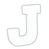Décopatch AC739Cpack - Lot de 5 supports en papier mâché, petite lettre J