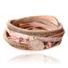 Deja Jewels Roze leren dames armband Bohemian stijl met steen