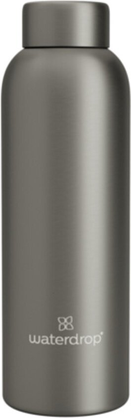 Waterdrop Steel Bottle Charcoal Brushed 600 ml