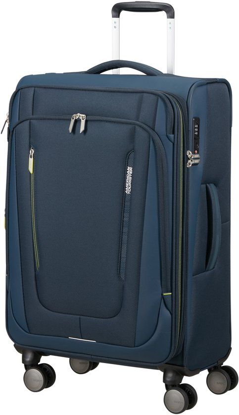 American Tourister Wanderlite SpinnerM 4 wielen 68 x 43x29 cm - uitbreidbaar - Tsa slot - Dark navy - 81 l