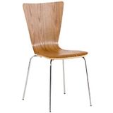 Unbranded Bezoekersstoel Aaron Eikenbruin Hout, Chroom - 4251380486625