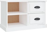 vidaXL Tv-meubel 73x35,5x47,5 cm bewerkt hout hoogglans wit
