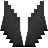 Merkloos 10 stuks raclettespatels, racletteschraper van nylon, hittebestendige racletteschep, zwart, spatel met antiaanbaklaag voor kaas, pannenkoeken, keuken en grill
