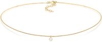 Elli Halsketting choker maansteen hanger basic geo 925 zilver