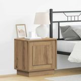 vidaXL - Nachtkastje - 2 - st - Artisan - Eiken - 44 - x - 34,5 - x - 45 - cm - Bewerkt - hout